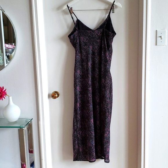 Femme by Design Dark Floral Fitted Frilly Strappy Dress Boho Summer Women M NWT - Picture 1 of 10